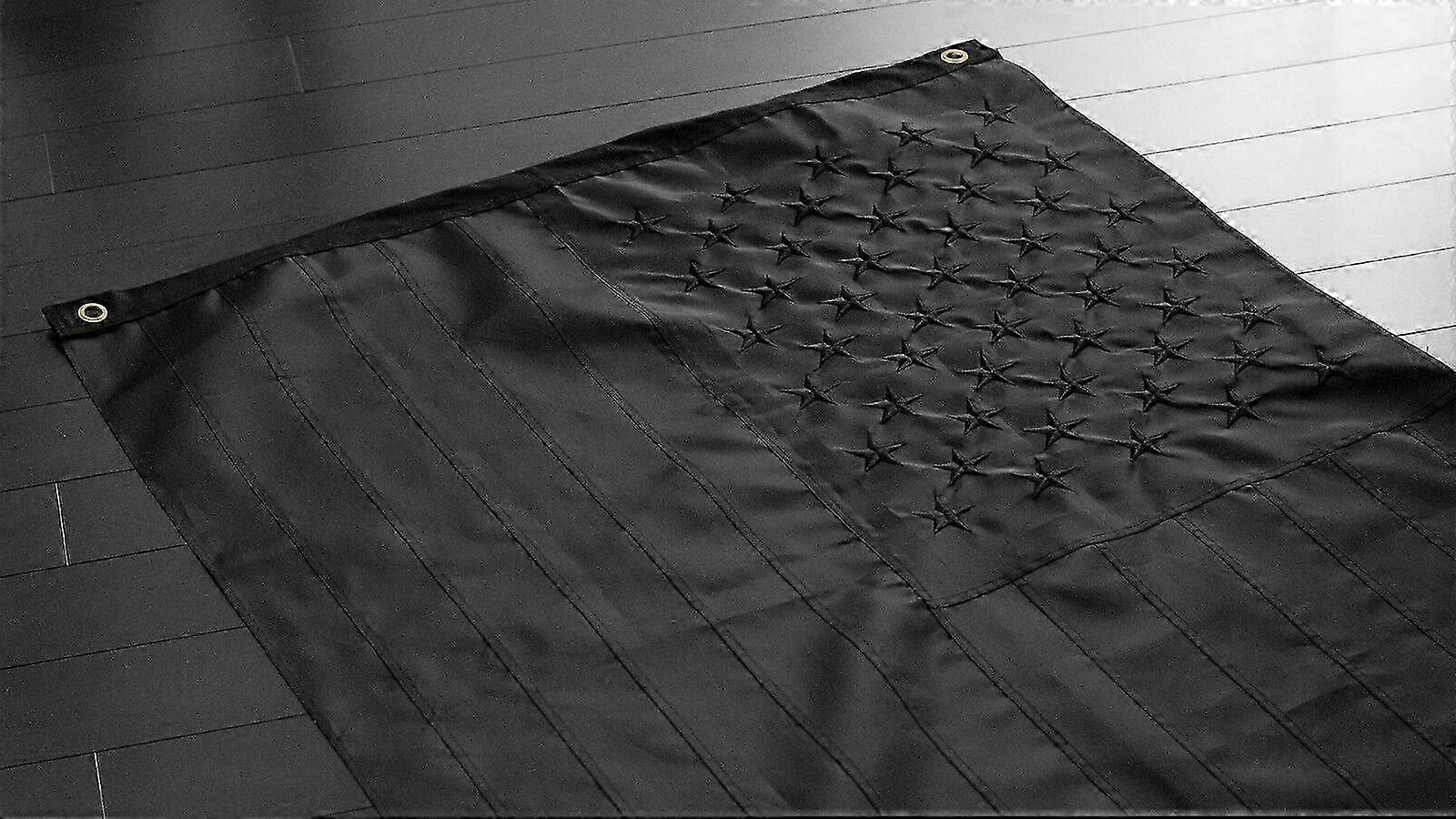 3'x5' Black Embroidered American Flag Hand Sewn – RE Factor Tactical