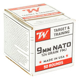 Win Usa 9mm Nato 124gr Fmj 50/1000