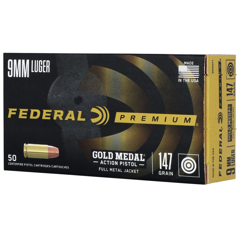 Fed Gld Mdl Act 9mm 147gr Fmj 50/500