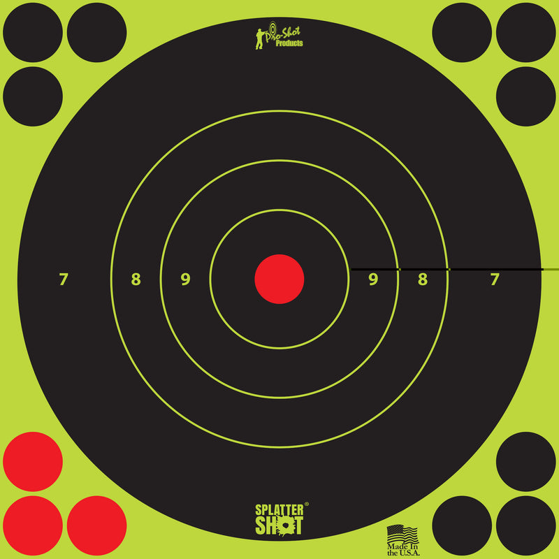 Pro-shot Target 8" Grn Bullseye 6pk