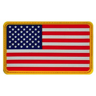 American Flag Patch PVC Rubber w/ Color Options - USA Flag Patch